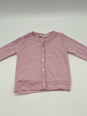 Terranova Kids Girls Lilac Purple Cardigan Heart Buttons 3 Years Old 3T